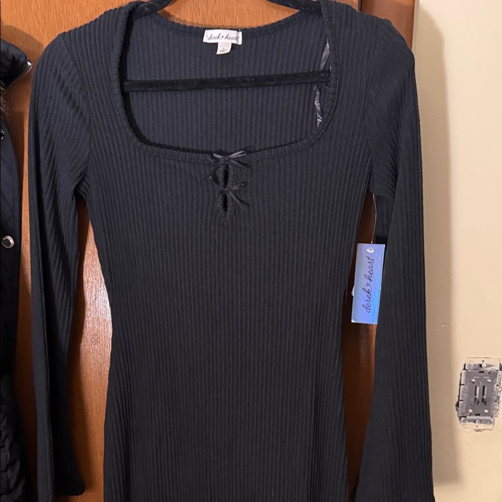 Derek Heart Black Long Sleeve Dress
